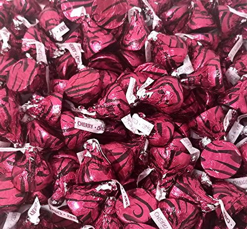 Product Cover CrazyOutlet Hershey's Kisses Milk Chocolate Filled with Cherry Cordial Creme Candy, Bulk Pack 2 Lbs