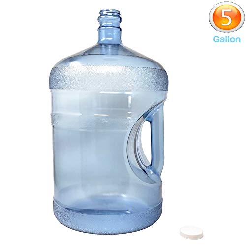 Product Cover PureAqua Reusable Plastic Water Bottle Jug Container, Easy Grip Carry Handle, Sports Residential & Commercial Use, Camping (5 Gallon)