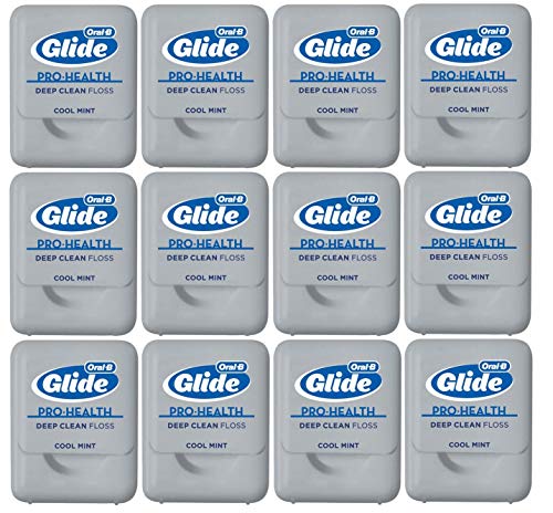 Product Cover Glide Oral-B Pro-Health Deep Clean Floss, Cool Mint, Small Size 4 meters (4.3 yards) - Pack of 12