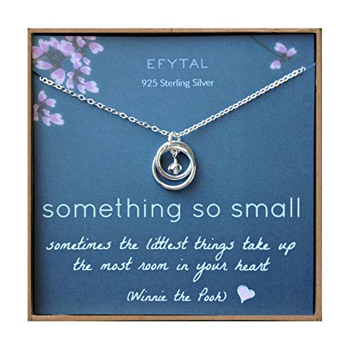 Product Cover EFYTAL New Mom Gifts, Sterling Silver Necklace for Mother and Baby Girl/Boy, First Time Mom Mother's Day Jewelry Gift Ideas
