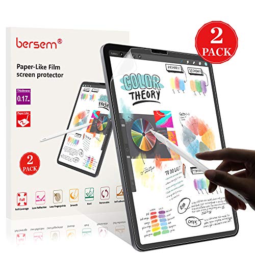 Product Cover [2 Pack] PaperLike iPad Pro 11 Screen Protector, BERSEM iPad pro 11 Matte PET Film for Drawing Anti-Glare and Paper Texture iPad Pro 11 Screen Protector Easy Installation Kit