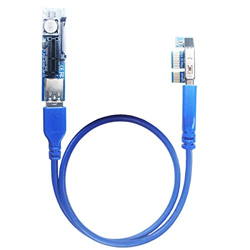 Product Cover glotrends 1X to 1X PCI-E Extension Cable 0.6M for Limited Space Installation (UEX101)