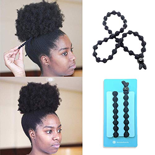 Product Cover BunzeeBands Adjustable Length Hairband | Long Cushioned Headband Ties for Women with Thick, Braided, Kinky, Curly, Natural Hair | Extra Stretchy, No-Slip Design (Single, Black)