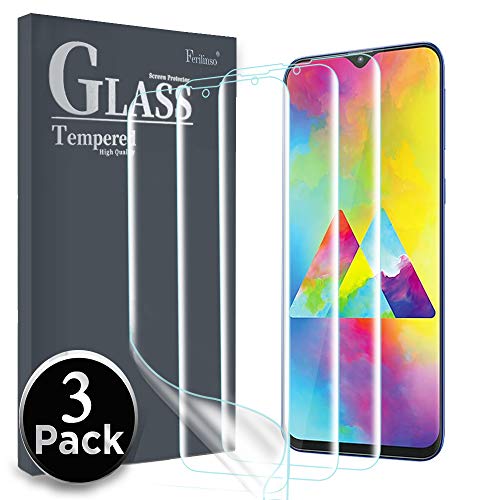 Product Cover Ferilinso Screen Protector for Samsung M20/ Samsung M10, [3 Pack] High Sensitive Full Coverage Case Friendly 3D PET Flexible TPU Film