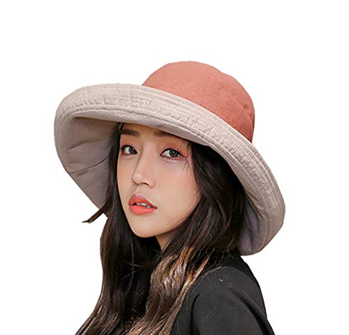Product Cover FaroDor Women Reversible Bucket Hat UV Sun Protection Wide Brim Foldable Floppy Bucket Hat