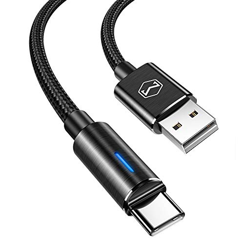 Product Cover USB Type C Cable Smart LED Auto Disconnect USB C Fast Charging Data Cable QC 3.0 (1.5M 5ft)