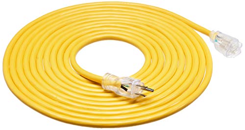 Product Cover AmazonBasics 12/3 Heavy Duty SJTW Lighted Extension Cord, Yellow, 25 Foot