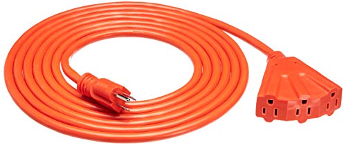 Product Cover AmazonBasics 12/3 Outdoor Extension Cord with 3 Outlets, Orange, 15 Foot