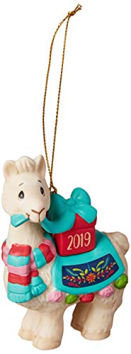 Product Cover Precious Moments Llove You Llots 2019 Dated Bisque Porcelain Llama Christmas 191009 Ornament, One Size, Multi