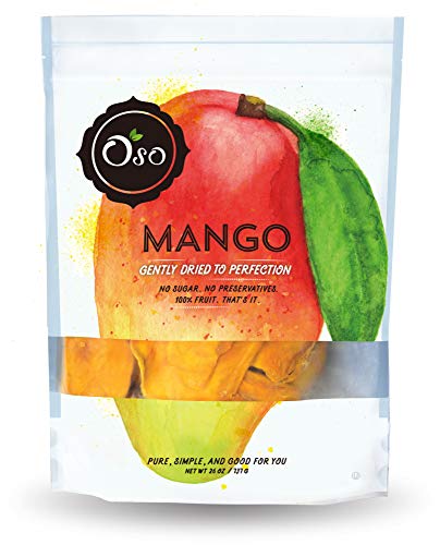 Product Cover Oso Snacks - Dried Mango Slices - No Added Sugar or Preservatives - Big Pieces Only! - 26oz