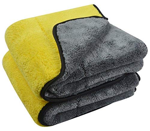 Product Cover OAN Microfiber Car Cleaning Cloth for Detailing & Polishing 800 GSM | 40x30 cm (Pack of 2) (Random Color)