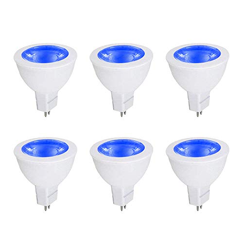 Product Cover Makergroup MR16 Blue LED Bulbs Gu5.3 Bi-pin LED Spotlights 3W 12VAC/DC Low Voltage LED Lamps for Outdoor Landscape Lighting and Holiday Lighting 6-Pack