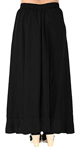 Product Cover SBJ COLLECTIONS Women' Ruffle Pants Split High Waist Maxi Long Crepe Palazzo Overlay Pant Skirt