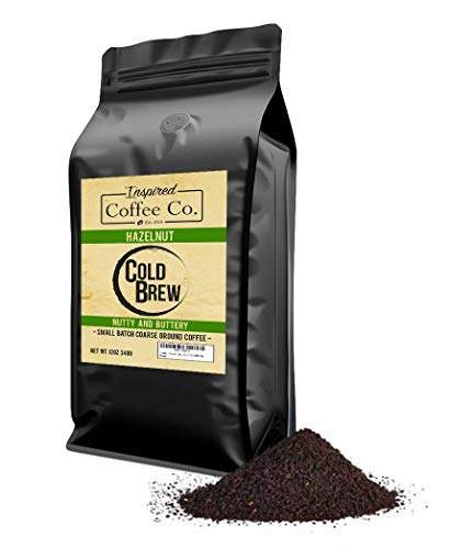 Product Cover Hazelnut - Flavored Cold Brew Coffee - Inspired Coffee Co. - Coarse Ground Coffee - 12 oz. Resealable Bag