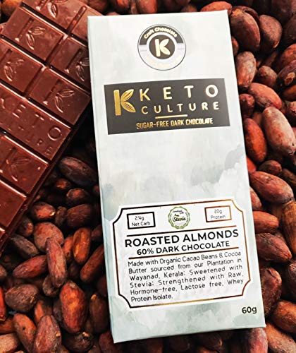 Product Cover Nepenthe Coffee and Chocolates Keto Sugar-Free Almonds and Walnuts Unsweetened Dark Chocolate,  60 g