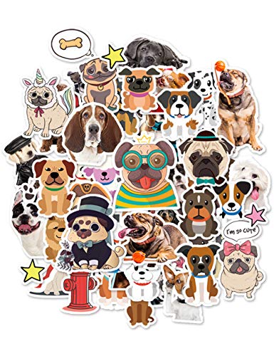 Product Cover HaokHome S-006 176pcs Funny Dog Stickers for Teens Kids Cars Stickers for Water Bottles Laptop Scrapbooking Firefighters Hydro Flask Stickers Vsco Stickers Wall Stickers Room Decor