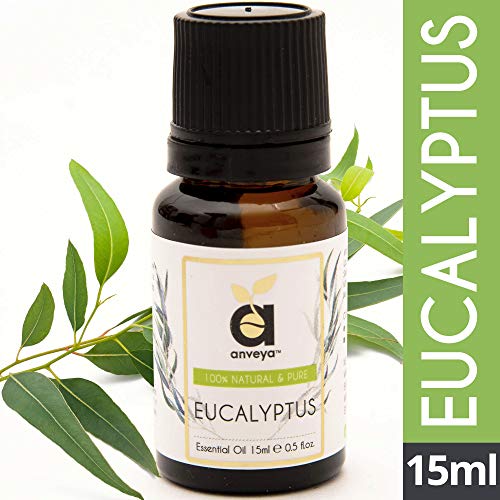 Product Cover Anveya Eucalyptus Essential Oil, 100% Natural and Pure, for Hair, Beard, Skin, Face and Diffuser, 15 ml