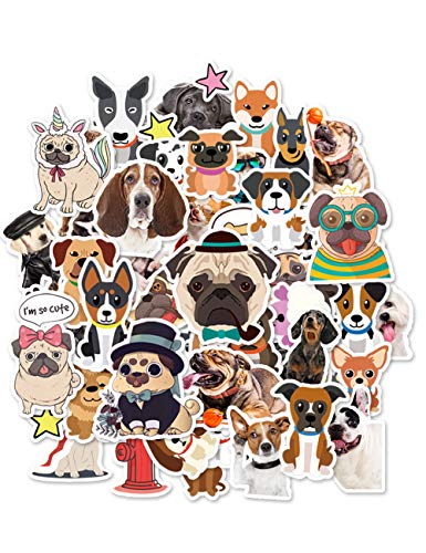 Product Cover HaokHome S-004 86pcs Cute Cartoon Dog Stickers for Teens Kids Cars Stickers for Water Bottles Laptop Scrapbooking Firefighters Hydro Flask Stickers Vsco Stickers Wall Stickers Room Decor