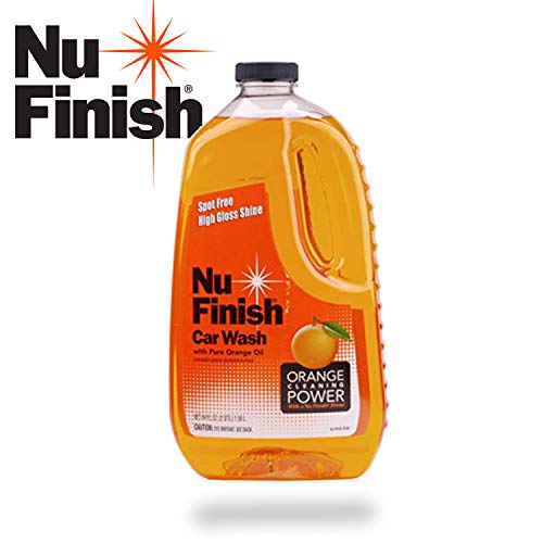 Product Cover Nu Finish Car Wash Soap, No Spots, Streaks or Harmful Ingredients, Unique Pure Orange Oil Formula Removes Tar, Tree Sap, Bugs, Bird Droppings, 64. Fluid_Ounces