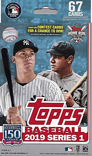 Product Cover Hanger Box 2019 Topps Baseball Factory Sealed Series One with 67 Cards per Box Possible Autographs Rookies Game Used Relic Cards and More