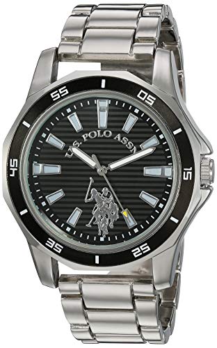 Product Cover U.S. Polo Assn. Men's Analog-Quartz Watch with Alloy Strap, Silver, 21.5 (Model: USC80473)