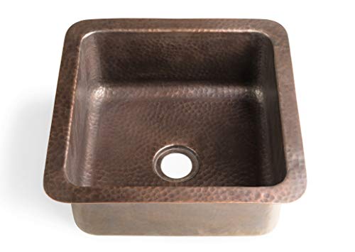Product Cover Monarch Abode 17093 Pure Copper Hand Hammered Glasgow Dual Mount Sink (12 inches)
