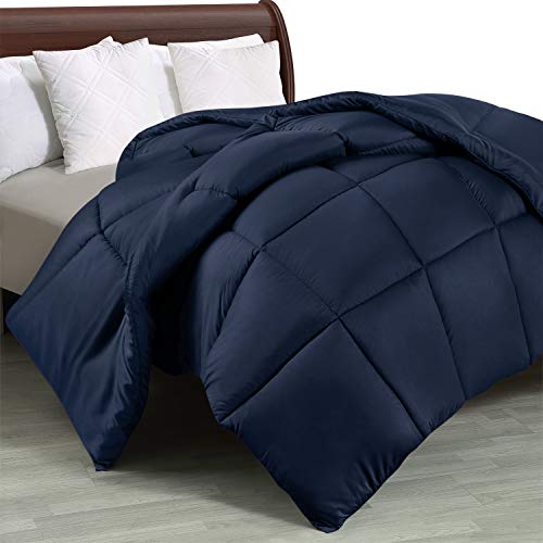 Product Cover Utopia Bedding Comforter Duvet Insert - Quilted Comforter with Corner Tabs - Box Stitched Down Alternative Comforter (King, Navy)