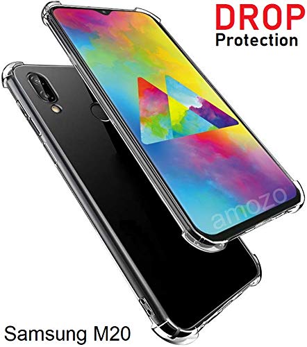 Product Cover Amozo Soft with Air Cushion Corner Drop Protection Transparent Back Case Cover for Samsung M20 - M 20