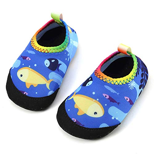Product Cover Panda Software Baby Boys Girls Water Shoes Infant Barefoot Quick -Dry Anti- Slip Aqua Sock for Beach Swim Pool Fish/18-24 Months M US Infant