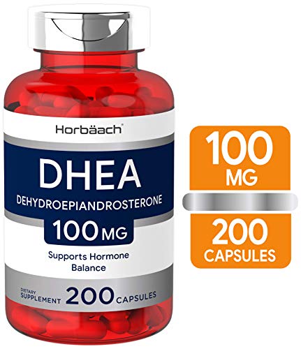 Product Cover DHEA 100mg | 200 Capsules | Non-GMO, Gluten Free Supplement | by Horbaach