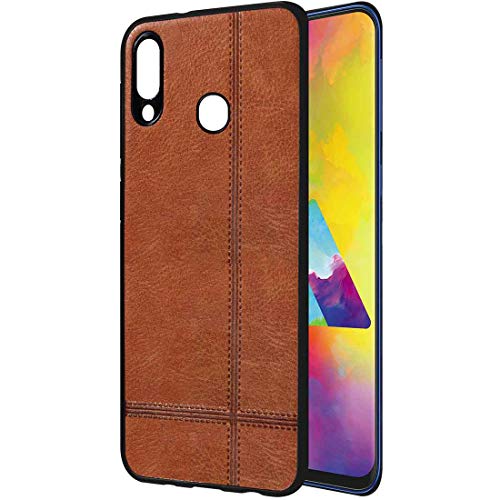 Product Cover Casotec Leather Finish Soft TPU Case Cover for Samsung Galaxy M20 - Brown