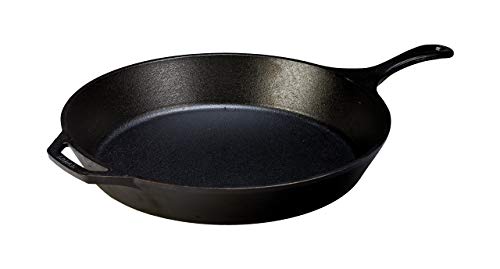 Product Cover Lodge 15 Inch Pre Seasoned Cast Iron Skillet. XL Classic Cast Iron Skillet for Family Size Meals (Renewed)