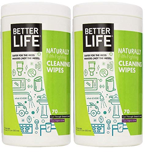 Product Cover Better Life Natural All-Purpose Cleaning Wipes, Clary Sage & Citrus, 140 Count