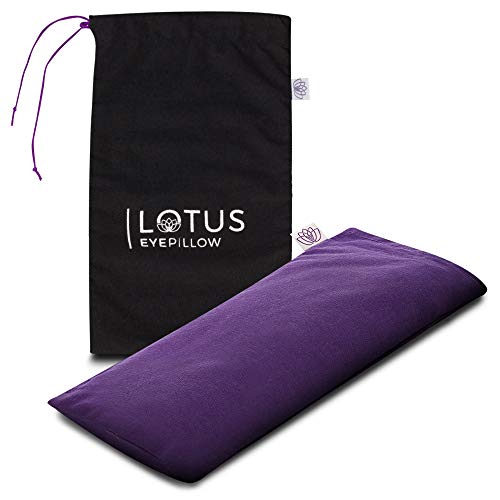 Product Cover Lotus Weighted Lavender Eye Pillow Sleeping & Spa Relaxation mask - Yoga Eye Pillow - Lavender Aromatherapy Eye Pillow - Hot & Cold Therapy - Head Ache Relief - Christmas Gift Men, Women, Employees