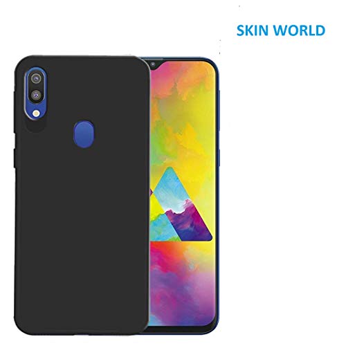 Product Cover SKIN WORLD® All Sides Protection 360 Degree Ultra-Slim Non-Slip Scratch Resistant Lightweight Rubberised Matte PC Soft Case Back Cover for Samsung Galaxy M20 (Black)