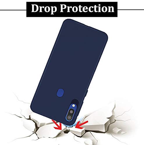 Product Cover SKIN WORLD® All Sides Protection 360 Degree Ultra-Slim Non-Slip Scratch Resistant Lightweight Rubberised Matte PC Soft Case Back Cover for Samsung Galaxy M20 (Blue)