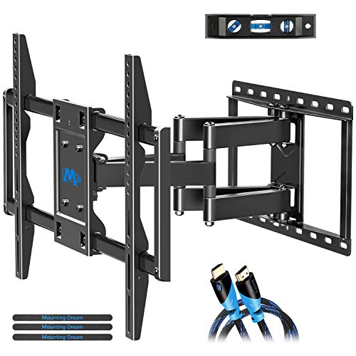Product Cover Mounting Dream TV Mount for Most 42-70 inch Flat Screen TVs Up to 100 lbs, Full Motion TV Wall Mount with Swivel Articulating 6 Arms, TV Wall Mounts Fit 12-16