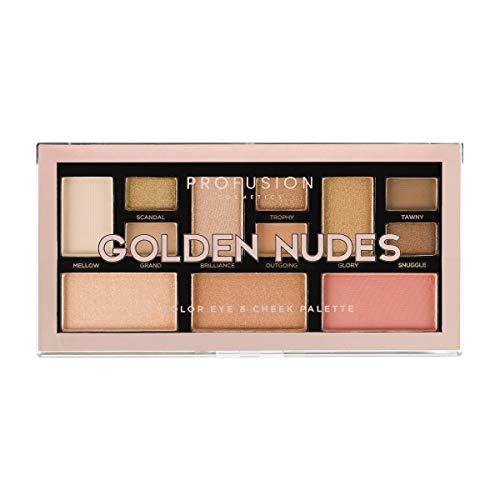 Product Cover Profusion Cosmetics Mini Artistry 12 Shade Eyeshadow & Blush Palette, Golden Nudes