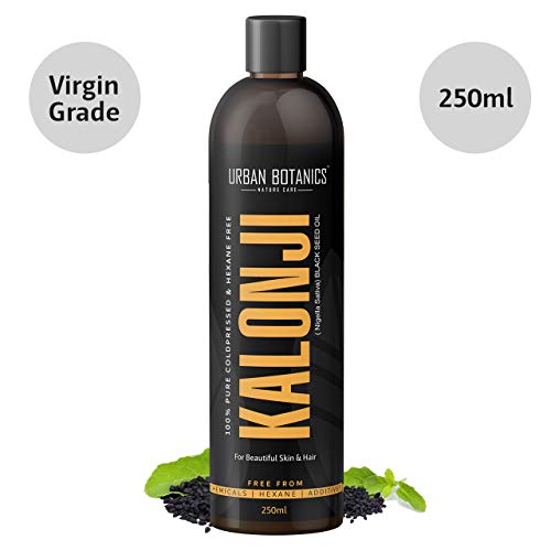Product Cover UrbanBotanics Cold Pressed Kalonji Oil - Virgin Grade - Black Seed Oil - Nigella Sativa - 250ml