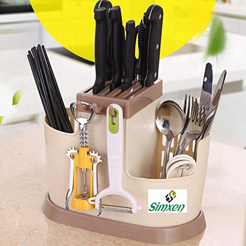 Product Cover Simxen Multi Functional Self Draining Organizer Chopsticks Basket - Spoons, Knife & Other Kitchen Cutlery Storage Holder Stand