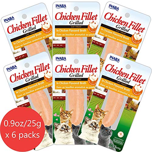 Product Cover INABA Ciao Grilled Fillet Japanese Cat Treats (Chicken in Chicken Broth, 6 Pack)