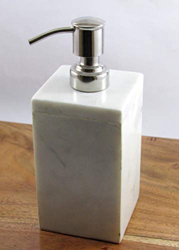 Product Cover A ONE DESIGN White Marble Soap Dispenser for Bathroom Designer Home Decor Bath Accessories. Marble Liquid Dispenser handwash soap/Shampoo/Lotion Dispenser for Bathroom & Kitchen Best in Quality