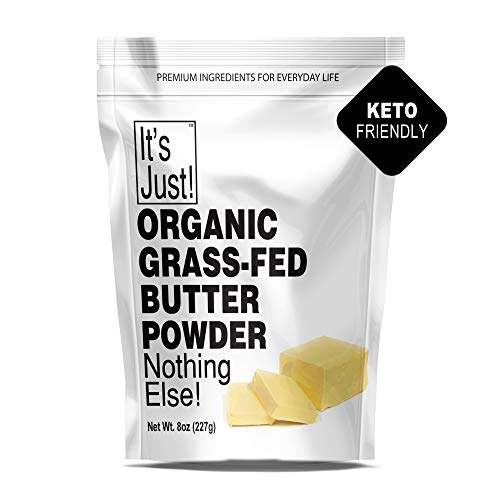 Product Cover It's Just - Organic Butter Powder, Real Butter, Grass-Fed, Non-GMO, Made In USA, Keto Friendly, Energy Boost, Coffee, 8oz