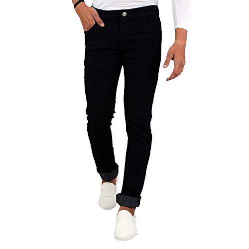Product Cover M. R. Fashion Men's Wear Regular Fit Stretch Jeans Denim Pants Black (30)