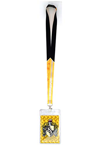 Product Cover Harry Potter Unisex-Adult's Hufflepuff Lanyard, Yellow, One Size