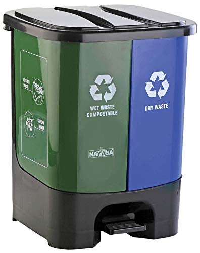 Product Cover Nayasa superplasst Twin Bin Dry and Wet Waste Dustbin with Pedal (20 L)