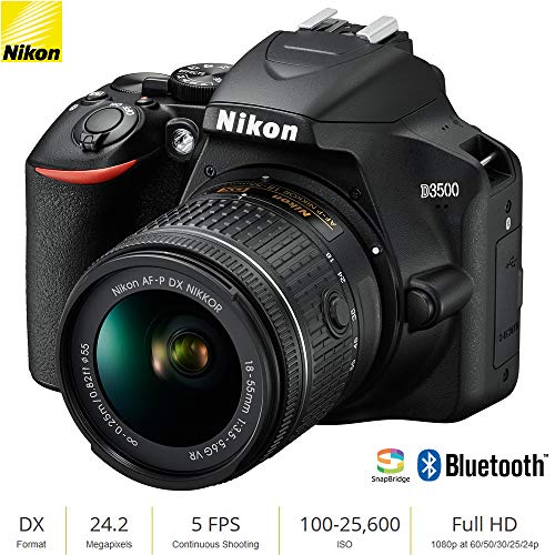 Product Cover Nikon D3500 24.2MP DSLR Camera with AF-P DX NIKKOR 18-55mm f/3.5-5.6G VR Lens (1590B) - (Renewed)