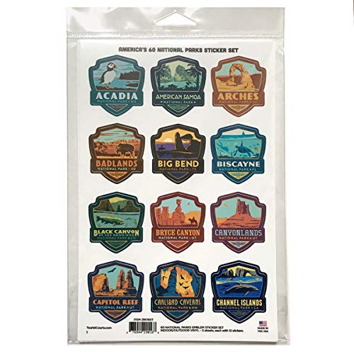 Product Cover Anderson Design Group 60 National Parks Mini Emblem Sticker Set