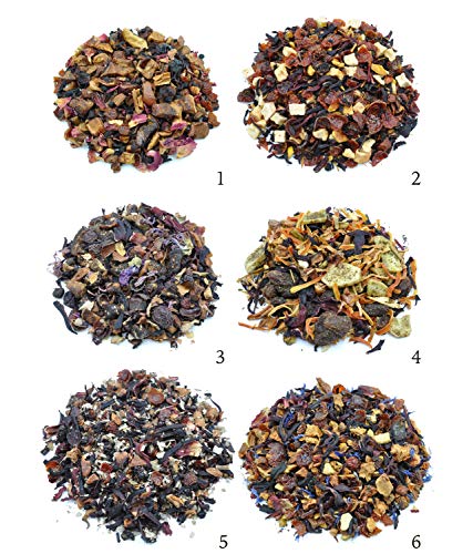 Product Cover REAL FRUIT TEA SAMPLERS - 6 Ounce Total - Delicious Vegan All Natural Flavors Assortment of Loose Leaf Tea - Hot or Iced - No Artificial Flavors by Prime Tea (Perfect Fruit Tea #1)