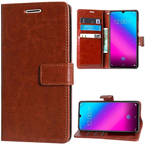 Product Cover RidivishN® Samsung Galaxy M20 Flip Cover Case [Shock Proof,Magnetic Closure,360 Degree Dual Protection] Flip Covers Cases for Samsung Galaxy m20 (Nice Light Brown)